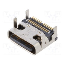 10 pcs : USB4081-03-A - Socket, USB C, SMT, PIN: 24, horizontal, top board mount, USB 3.2