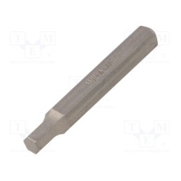 10 pcs : 40625 - Screwdriver bit, hex key, HEX 7/64', Overall len: 28mm, MICRO