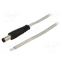 10 pcs : DC.CAB.8600.0020 - Cable, 2x0.5mm2, wires,DC 5,5/2,5 plug, straight, transparent