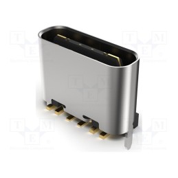 10 pcs : USB4140-GF-0170-C - Socket, USB C, SMT, PIN: 6, vertical, top board mount, 3A