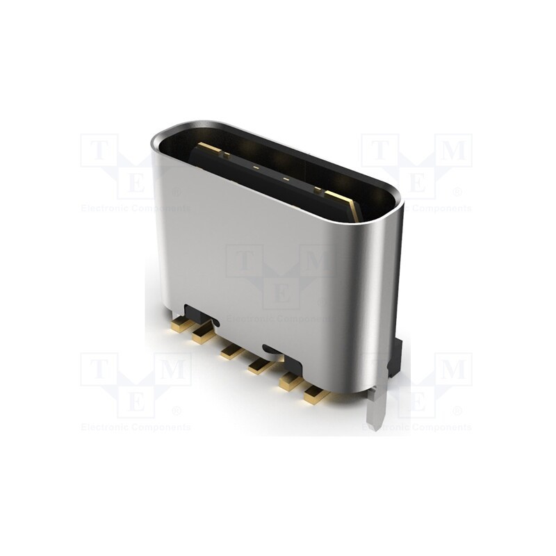 10 pcs : USB4140-GF-0170-C - Socket, USB C, SMT, PIN: 6, vertical, top board mount, 3A