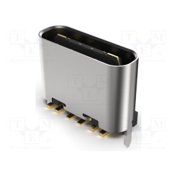 10 pcs : USB4140-GF-0230-C - Socket, USB C, SMT, PIN: 6, vertical, top board mount, 3A