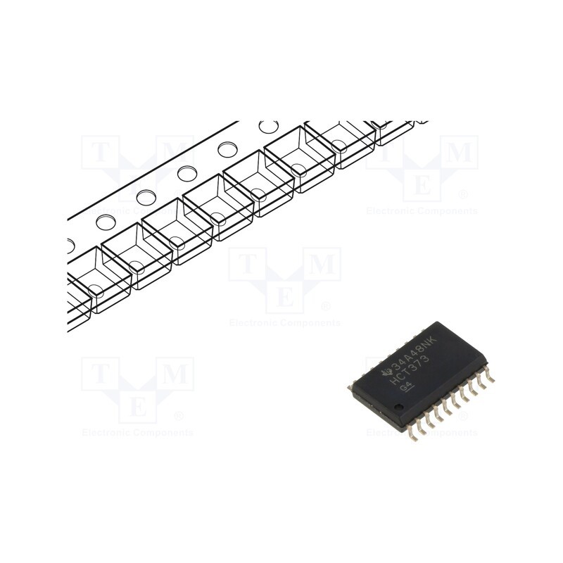 10 pcs : SN74HCT373DWR - IC: digital, D-latch transparent, Ch: 8, 4.5÷5.5VDC, SMD, SO20, HCT
