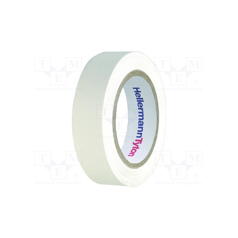 20 rol : 710-00105 HELATAPE FLEX15 - Tape: electrical insulating, W: 15mm, L: 10m, Thk: 150um, white, 220%