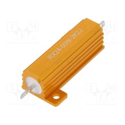 10 pcs : AHP50W-2K2J - Resistor: wire-wound, with heatsink, 2.2kΩ, 50W, ±5%, 30ppm/°C