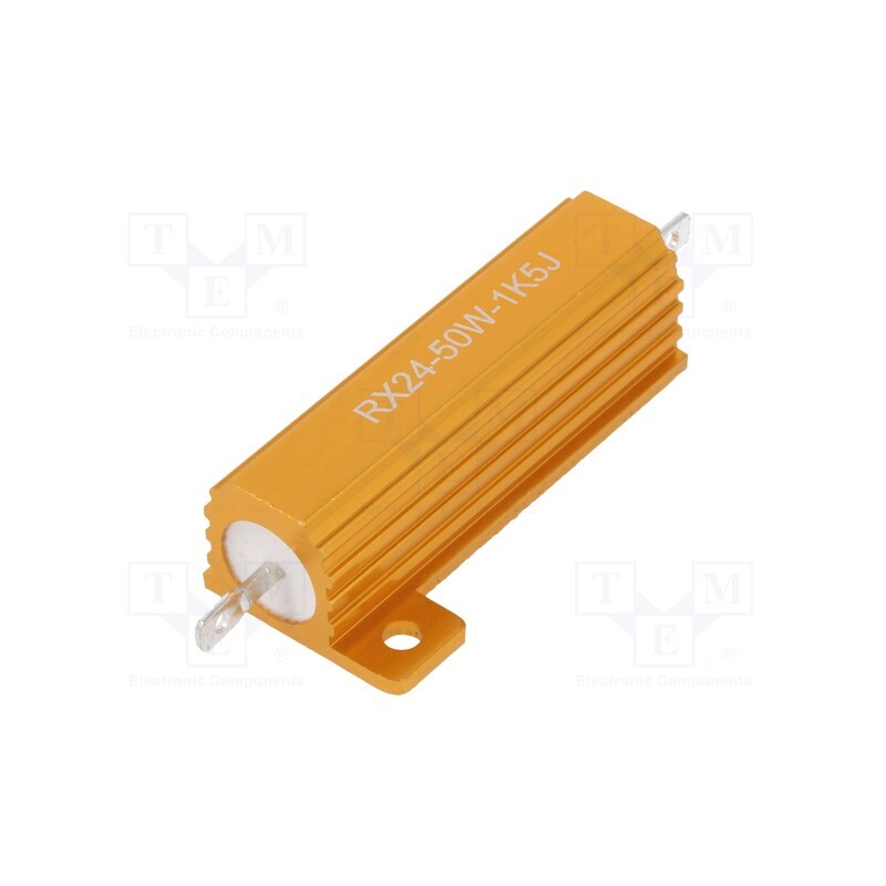 10 pcs : AHP50W-1K5J - Resistor: wire-wound, with heatsink, 1.5kΩ, 50W, ±5%, 30ppm/°C
