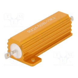 10 pcs : AHP50W-10KJ - Resistor: wire-wound, with heatsink, 10kΩ, 50W, ±5%, 30ppm/°C