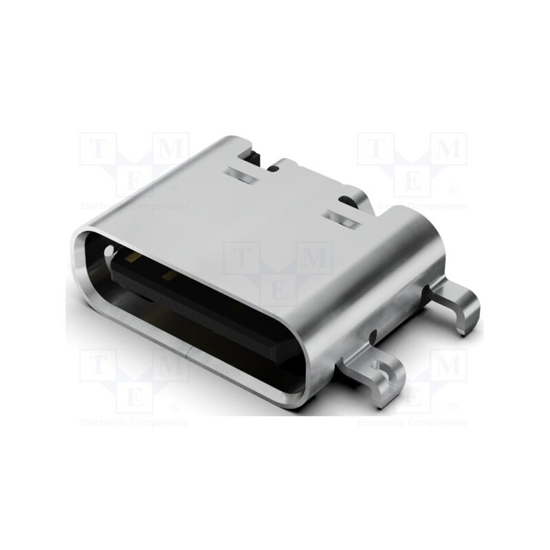 10 pcs : USB4500-03-1-A - Socket, USB C, SMT, PIN: 16, horizontal, middle board mount, 5A