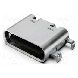 10 pcs : USB4505-03-0-A - Socket, USB C, SMT, PIN: 16, horizontal, middle board mount, 5A