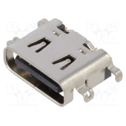 10 pcs : USB4510-03-1-A - Socket, USB C, SMT, PIN: 16, horizontal, middle board mount, 5A