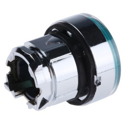 1 pcs - Schneider Electric Harmony XB4 Series Green Illuminated Spring Return Push Button Head, 22mm Cutout, IP66, IP67, IP69K