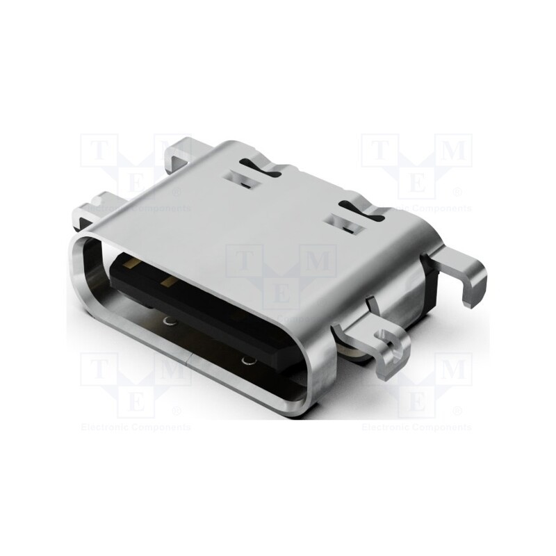 10 pcs : USB4520-03-1-A - Socket, USB C, SMT, PIN: 16, horizontal, middle board mount, 5A
