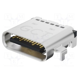 10 pcs : USB4525-03-A - Socket, USB C, SMT, PIN: 24, horizontal, middle board mount, 5A