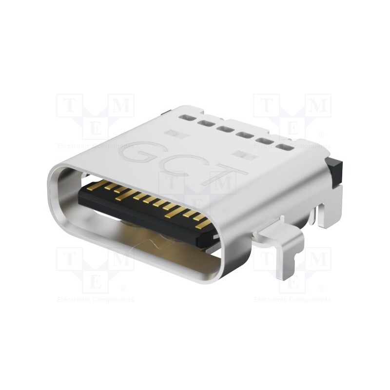 10 pcs : USB4525-03-A - Socket, USB C, SMT, PIN: 24, horizontal, middle board mount, 5A