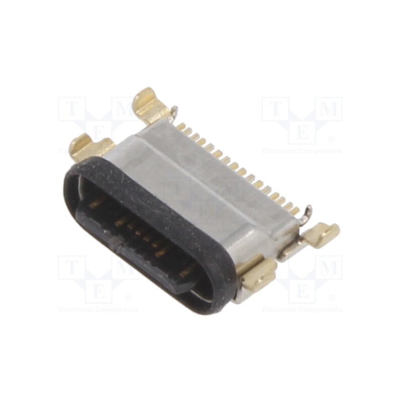 10 pcs : USB4720-GF-A - Socket, C, SMT, PIN: 16, horizontal, middle board mount, USB 2.0