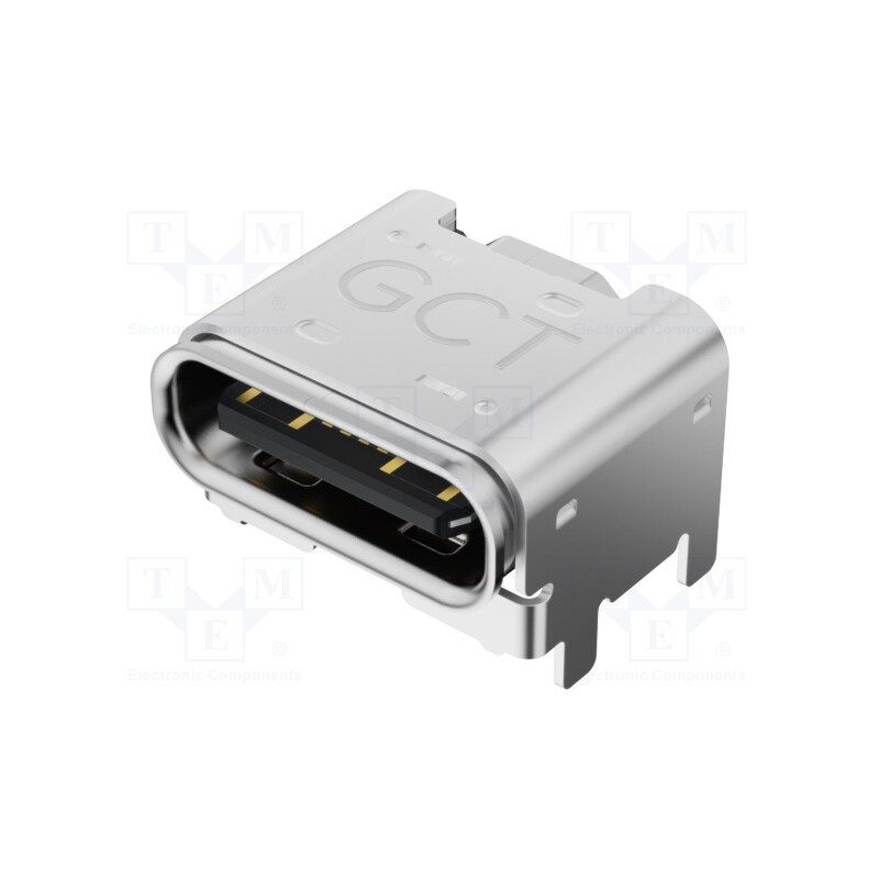 10 pcs : USB4800-03-A - Socket, USB C, SMT, PIN: 16, horizontal, top board mount, USB 2.0