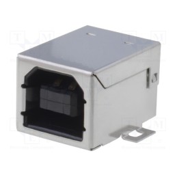 10 pcs : USB-B-S-RA-TSMT - Socket, USB B, SMT, horizontal, USB 2.0, gold-plated