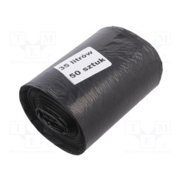 10 rol : 664411 - Trash bags, polyetylene LD, black, 35l, 50pcs.