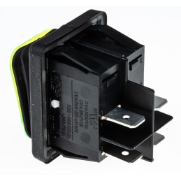 1 pcs - Molveno Illuminated DPST, On-None-Off Rocker Switch Panel Mount