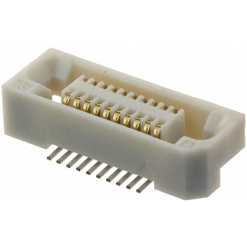 10 pcs - Hirose FX6 Series Straight Surface Mount PCB Socket, 20-Contact, 2-Row, 0.8mm Pitch, Solder Termination