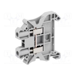 10 pcs : UT 4 3044102 - Splice terminal: rail, 0.14÷4mm2, ways: 1, terminals: 2, grey, 41A