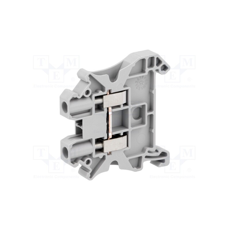 10 pcs : UT 4 3044102 - Splice terminal: rail, 0.14÷4mm2, ways: 1, terminals: 2, grey, 41A