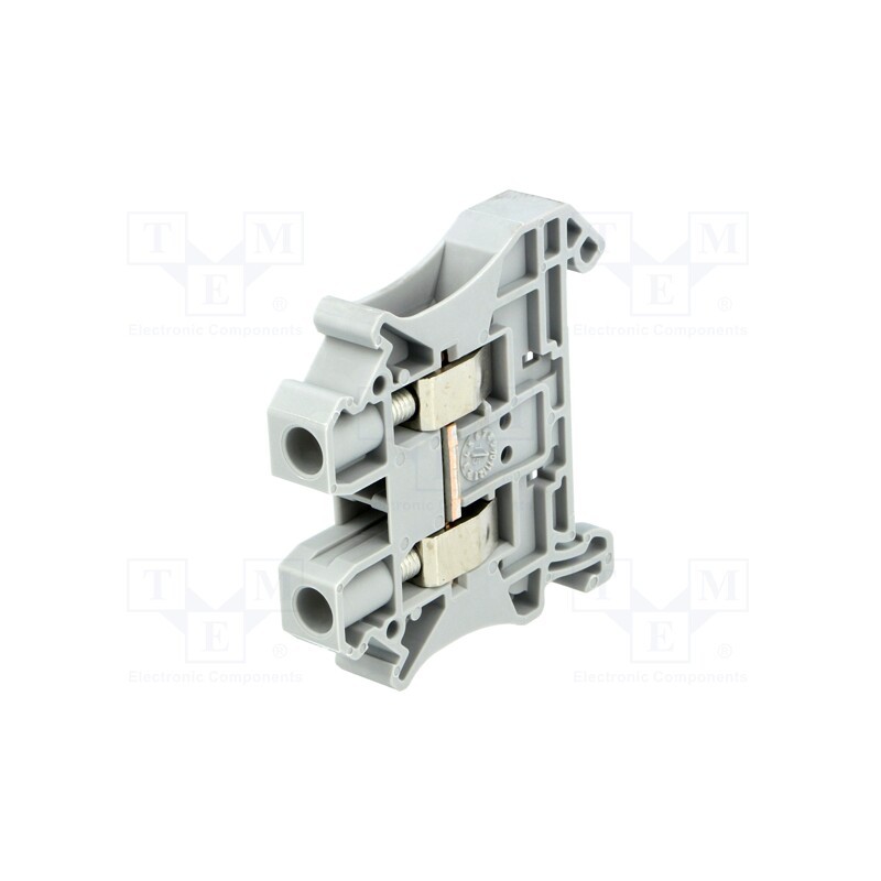 10 pcs : UT 6 3044131 - Splice terminal: rail, 0.2÷6mm2, ways: 1, terminals: 2, grey, 57A