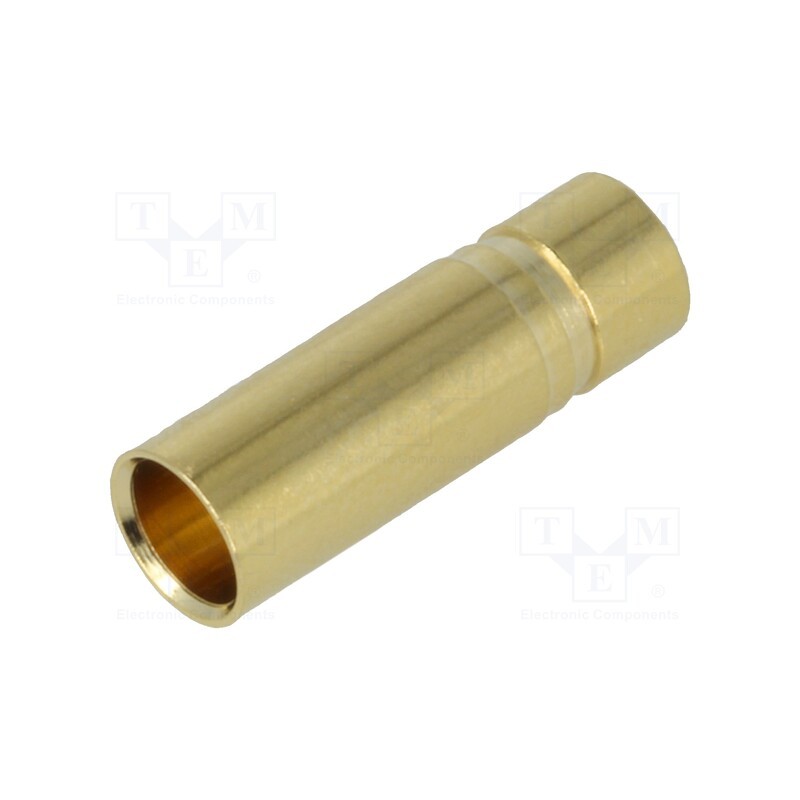 50 pcs : - Socket, 4mm banana, 32A, non-insulated, 0.45mΩ, 12AWG