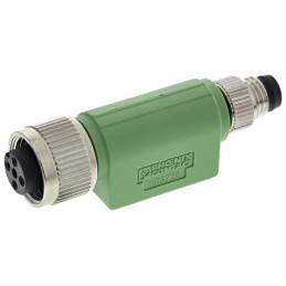 1 pcs - Phoenix Contact 4 Pole M8 Plug to 4 Pole M12 Socket Adapter