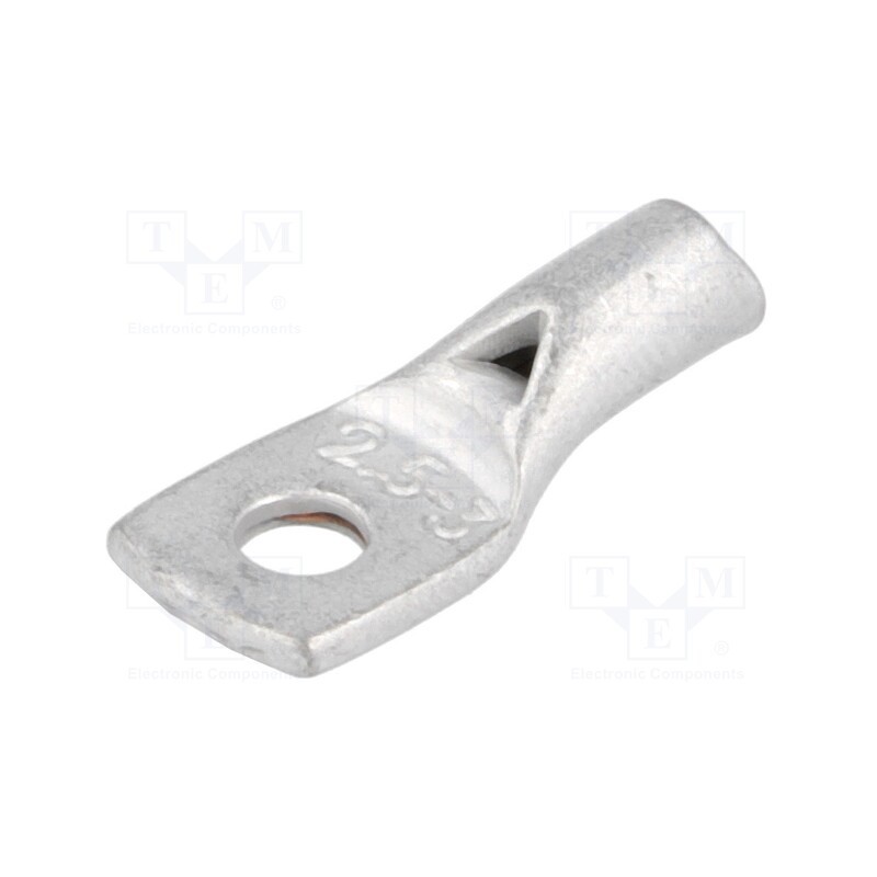 10 pcs : VA01-0028 PK253 - Tip: ring tube, M3, 2.5mm2, crimped, for cable, tinned, L: 16mm