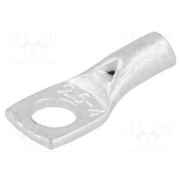 10 pcs : VA01-0029 PK254 - Tip: ring tube, M4, 2.5mm2, crimped, for cable, tinned, L: 17mm