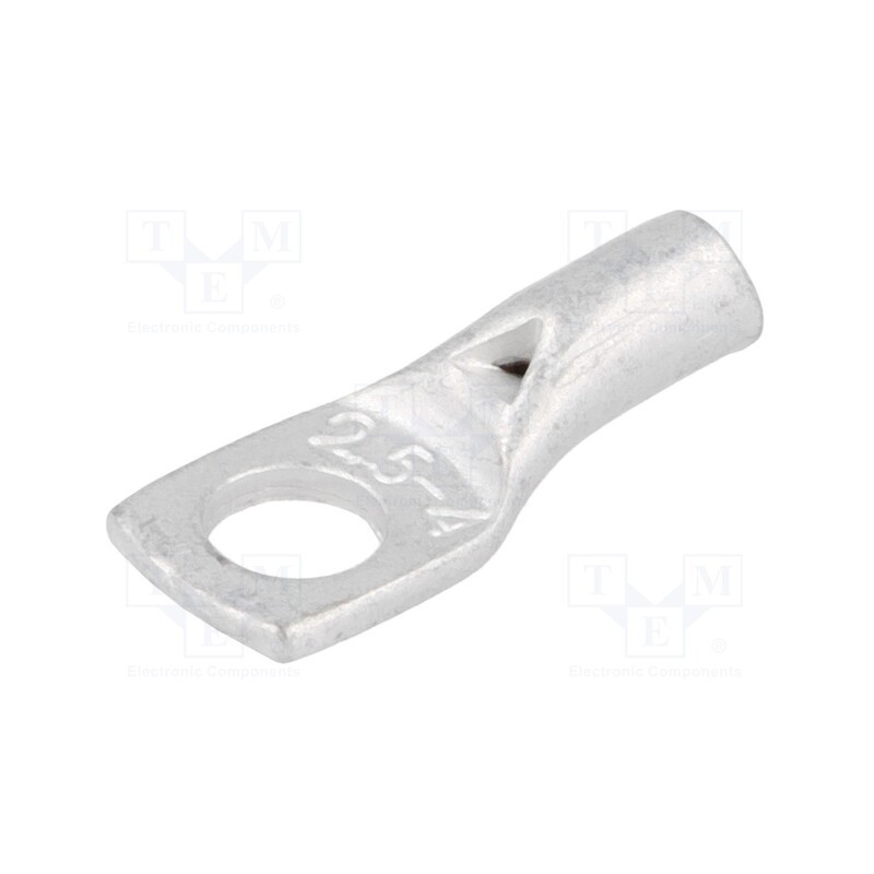 10 pcs : VA01-0029 PK254 - Tip: ring tube, M4, 2.5mm2, crimped, for cable, tinned, L: 17mm