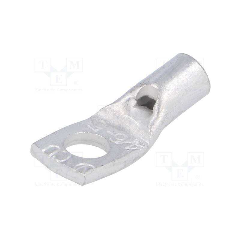 10 pcs : VA01-0033 PK65 - Tip: ring tube, M5, 6mm2, crimped, for cable, tinned, L: 23mm, copper