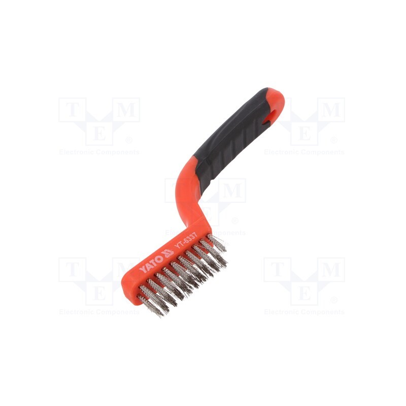 10 pcs : YT-6337 - Brush, wire, stainless steel, ABS, 180mm, Number of rows: 3