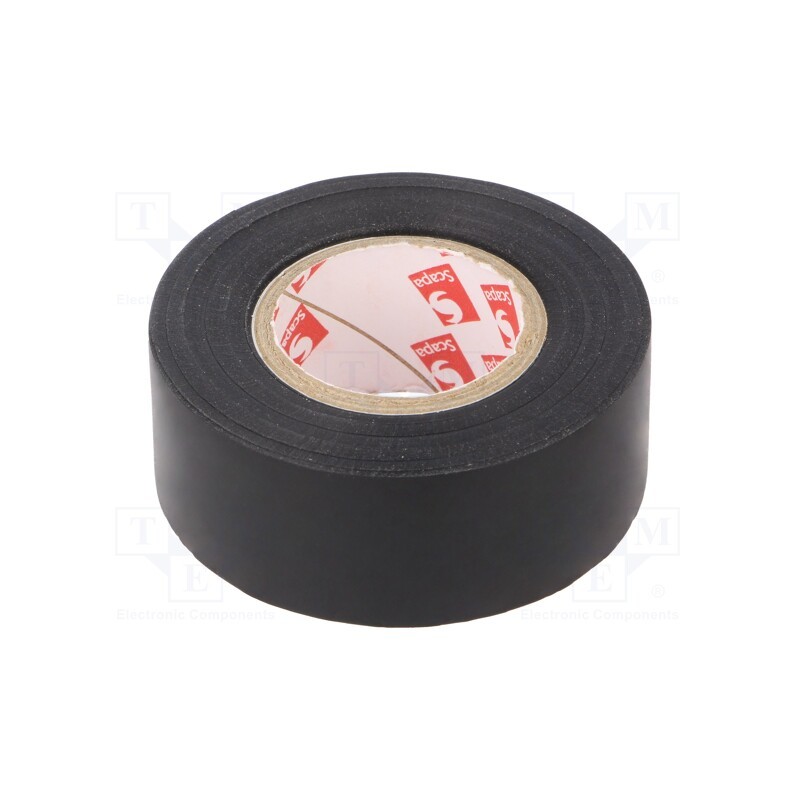 10 rol : TAŚMA 2702 25MM/20M CZARNA - Tape: electrical insulating, W: 25mm, L: 20m, Thk: 130um, black, 180%