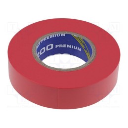 10 rol : ELECTRIX 200 PREMIUM - Tape: electrical insulating, W: 19mm, L: 18m, Thk: 0.18mm, red, 260%