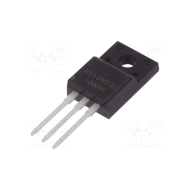 10 pcs : 10N65 - Transistor: N-MOSFET, unipolar, 650V, 10A, 27.5W, TO220F