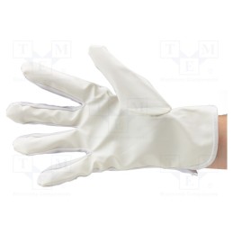 10 set : 51-690-0600 - Protective gloves, ESD, S, Features: dissipative, white