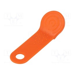 10 pcs : - Pellet memory holder in a keychain, orange