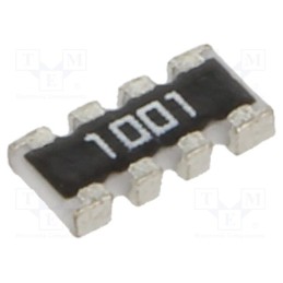 500 pcs : YC164-FR-071KL - Resistor network: Y, SMD, 1kΩ, ±1%, 62.5mW, No.of resistors: 4