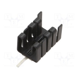 10 pcs : ATS-PCB1001 - Heatsink: extruded, U, TO220,TO262, black, L: 19mm, W: 12.8mm