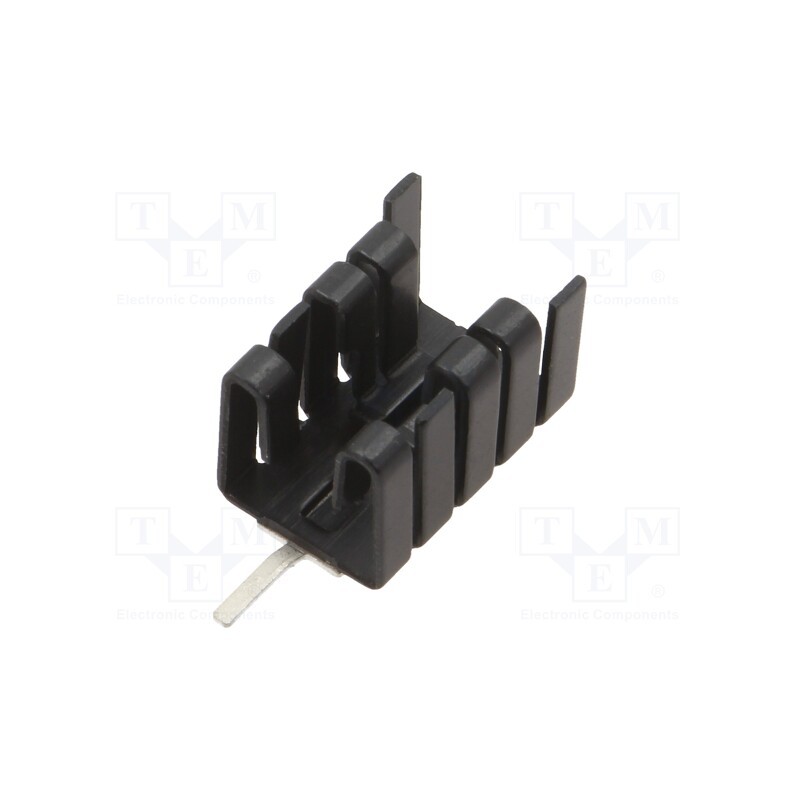 10 pcs : ATS-PCB1001 - Heatsink: extruded, U, TO220,TO262, black, L: 19mm, W: 12.8mm