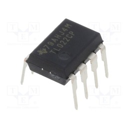 10 pcs : TL022CP - IC: operational amplifier, 500kHz, Ch: 2, DIP8, ±5÷15VDC,10÷30VDC