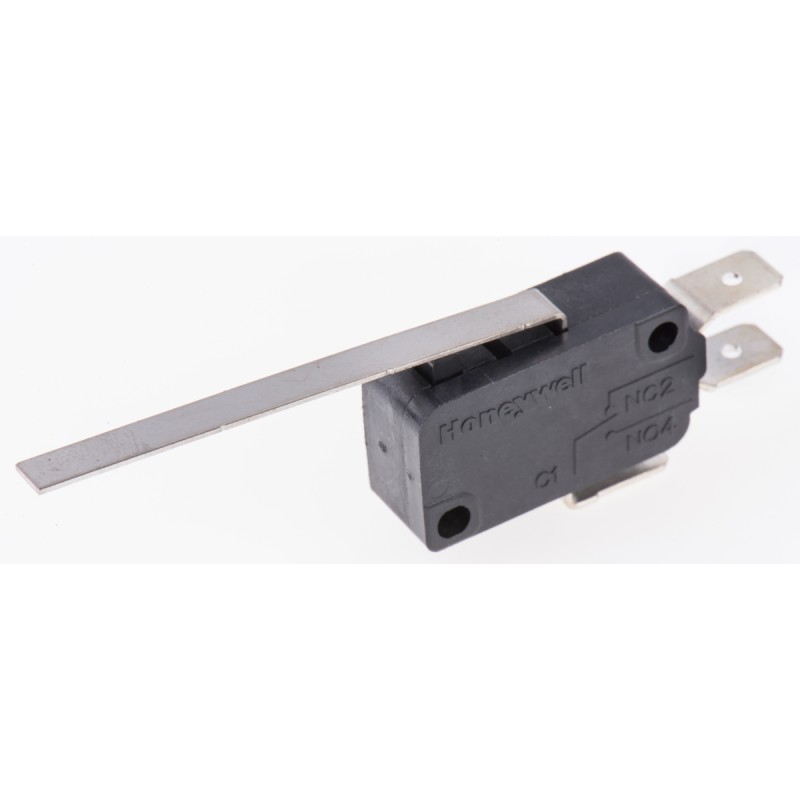 1 pcs - Honeywell Long Leaf Lever Micro Switch, Quick Connect Terminal, 16 A @ 250 V ac, SPDT, IP67