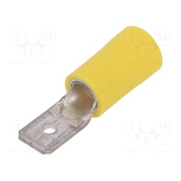 20 pcs : VDADM5.5-250 YE (LF) K - Terminal: flat, 6.3mm, 0.8mm, male, 2.5÷6mm2, crimped, for cable