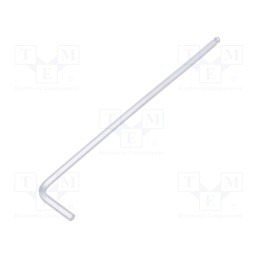 10 pcs : 112003MR - Wrench, hex key,spherical, HEX 3mm, tool steel, long, 129mm