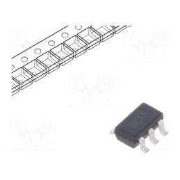 10 pcs : LMV321IDBVT - IC: operational amplifier, 1MHz, 2.7÷5.5V, Ch: 1, SOT23-5