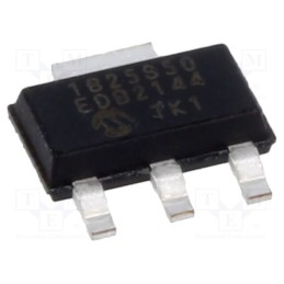 10 pcs : MCP1825S-5002E/DB - IC: voltage regulator, LDO,linear,fixed, 5V, 0.5A, SOT223-3, SMD