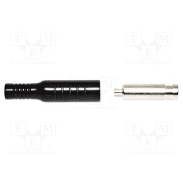 10 pcs : BU-P5167-0 - Socket, 4mm banana, 15A, 5kVDC, black, nickel plated, -70÷50°C