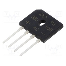 10 pcs : GBU10B - Bridge rectifier: single-phase, Urmax: 100V, If: 10A, Ifsm: 220A